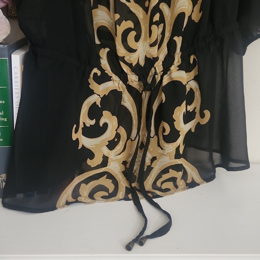 Elegant Black and Gold Women's Top Lane Bryant 22 / 24 Classic Career - Picture 2 of 8